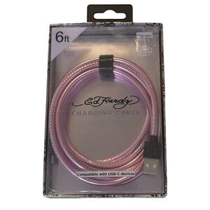 Ed Hardy Light Pink USB-C Cable